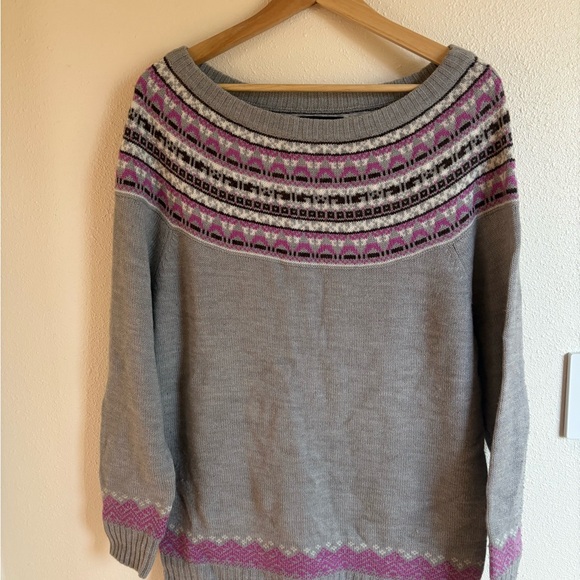 Express Sweaters - Express Gray and Purple Women's Sweater